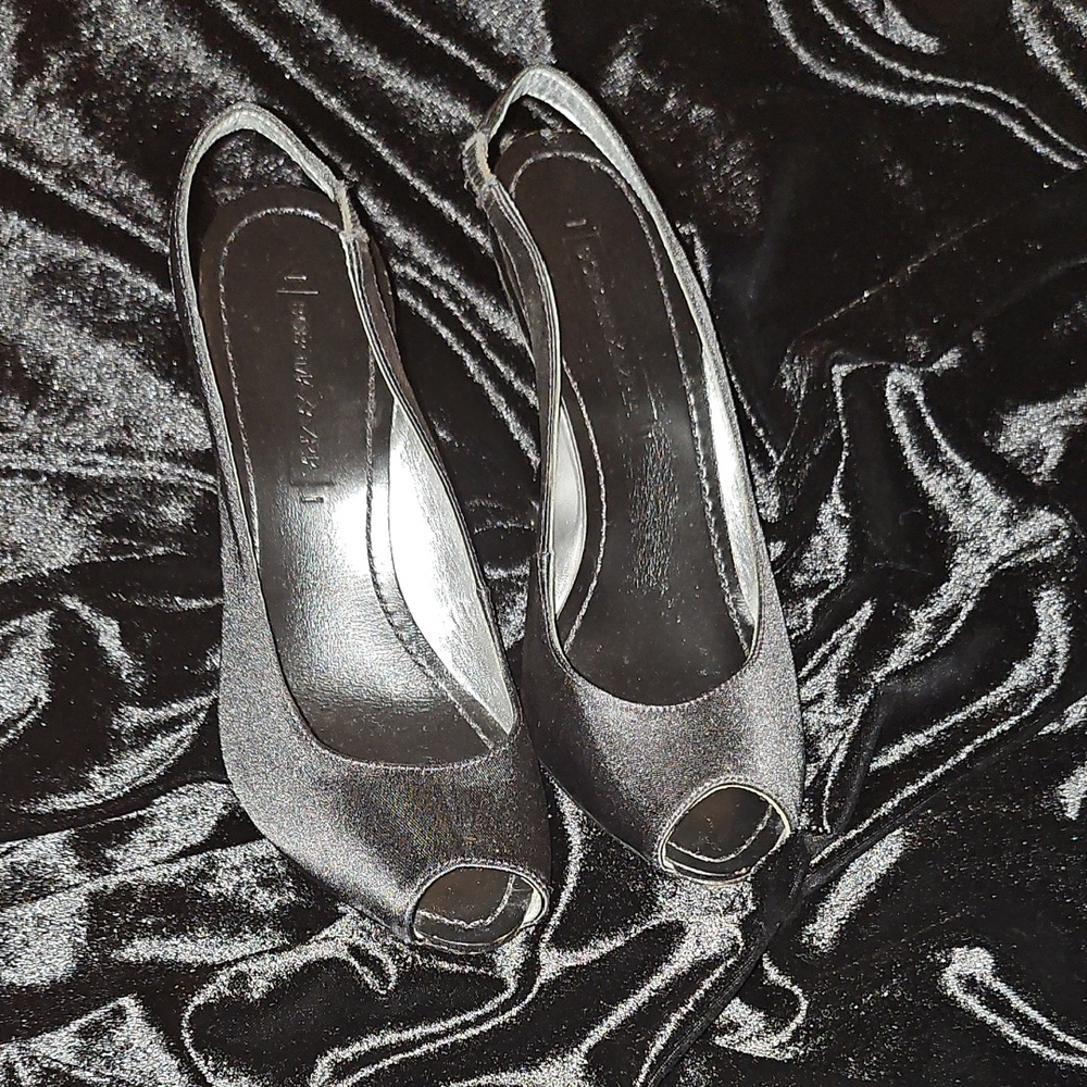 BCBGMaxAzria Black Peep-Toe Heels
